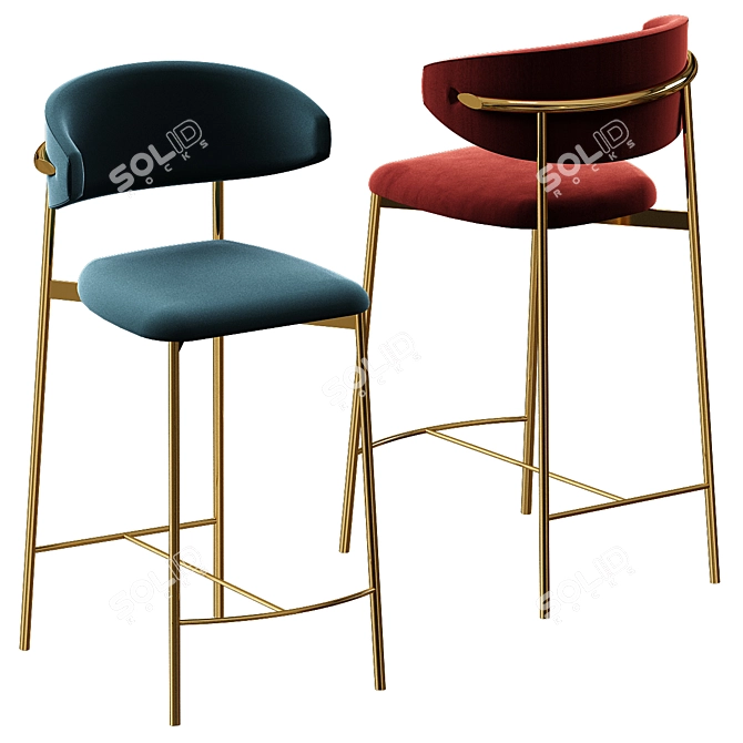 Modern Elegance: Calligaris Oleandro Chair 3D model image 1