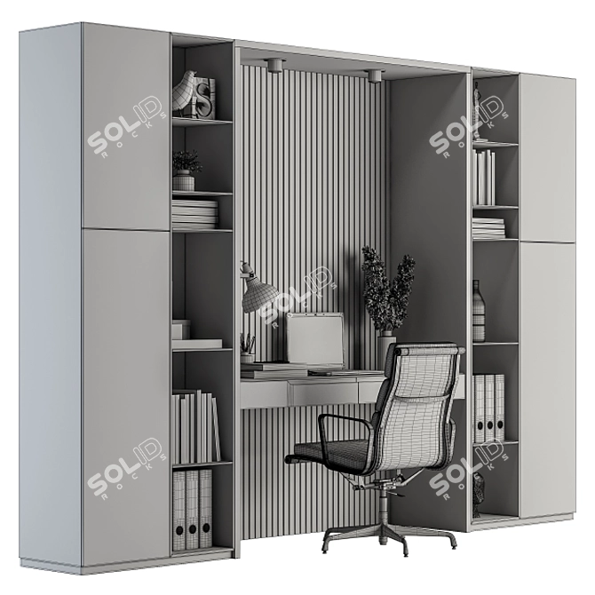 Stylish and Functional Home Office Furniture 3D model image 5