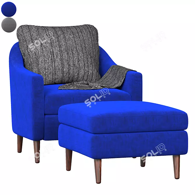Sophisticated Everett Chair - West Elm 3D model image 2