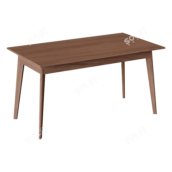 Elegant Pull-out Dining Table 3D model image 1