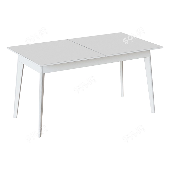 Elegant Pull-out Dining Table 3D model image 2