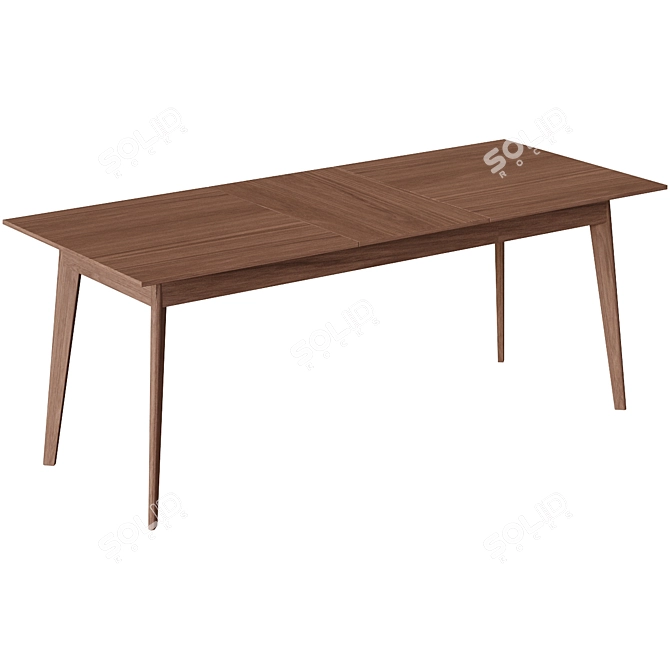 Elegant Pull-out Dining Table 3D model image 3