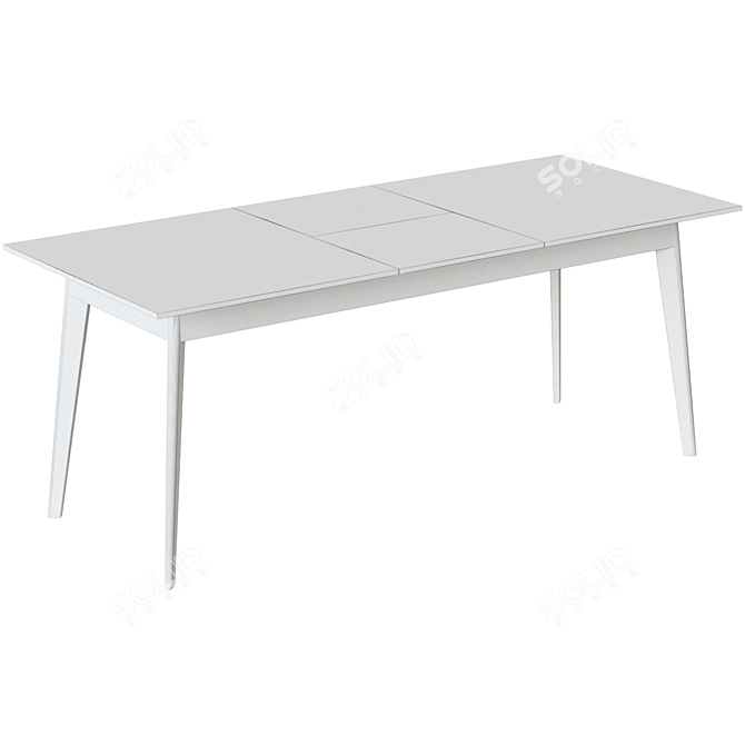 Elegant Pull-out Dining Table 3D model image 4