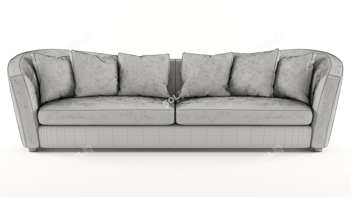 Elegant Vintage Sofa 3D model image 4