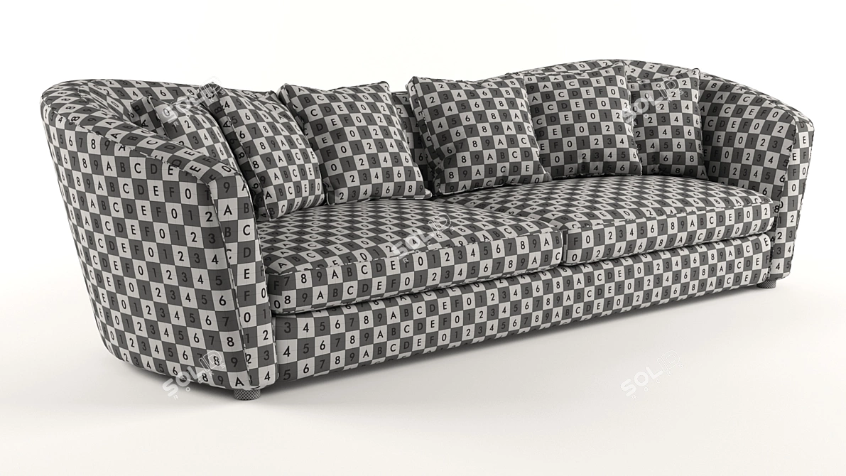 Elegant Vintage Sofa 3D model image 6