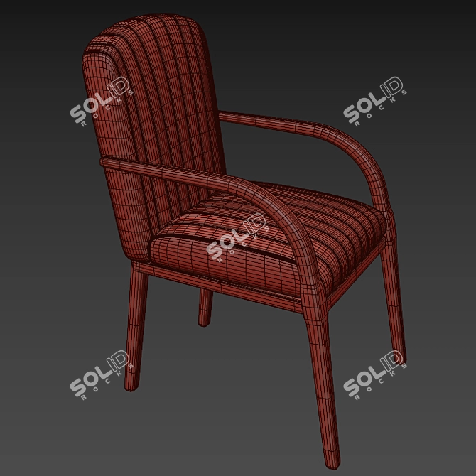 Parigi Dining Armchair: Elegant and Comfortable 3D model image 3