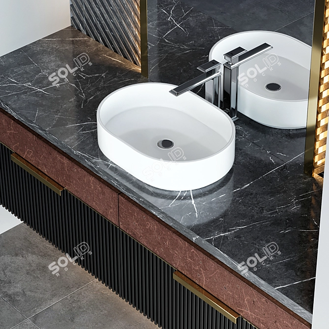 Gessi Fascino Bathroom Furniture 3D model image 2