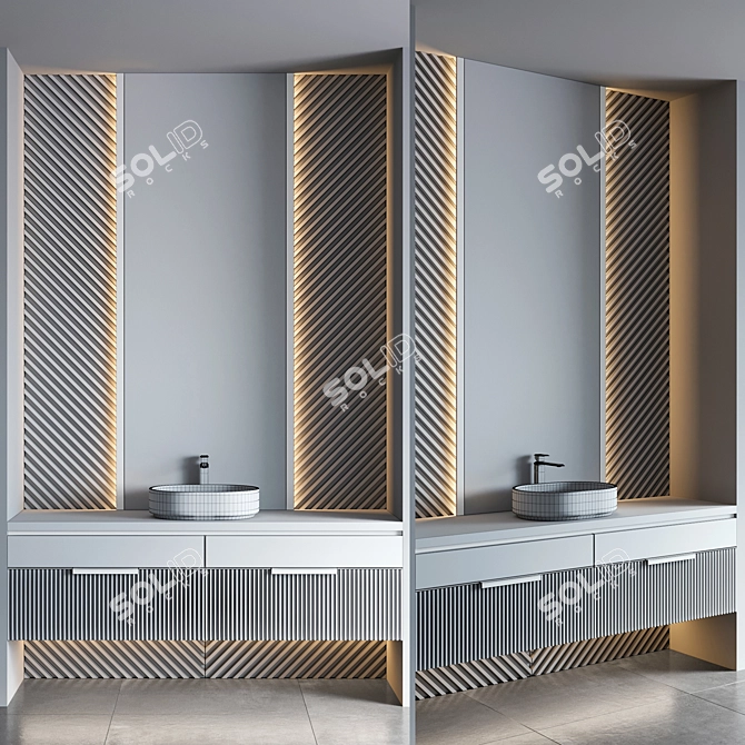 Gessi Fascino Bathroom Furniture 3D model image 4