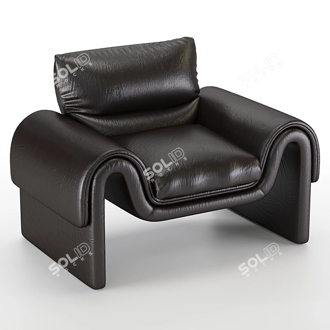 Retro De Sede Leather Chair 3D model image 4
