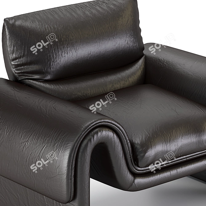 Retro De Sede Leather Chair 3D model image 5