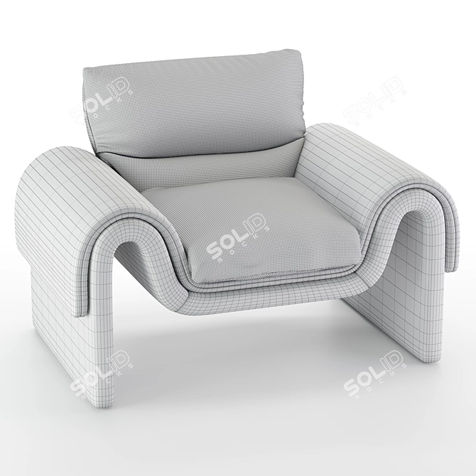 Retro De Sede Leather Chair 3D model image 7