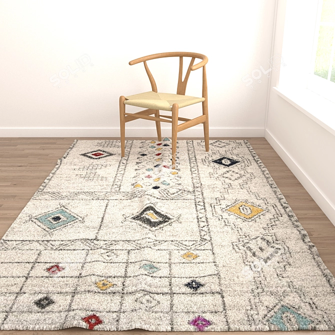 Versatile Set of 8 Rugs 3D model image 5