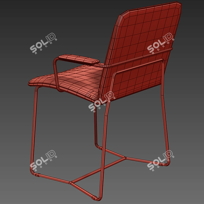 Elegant Dining Chair 3D model image 3