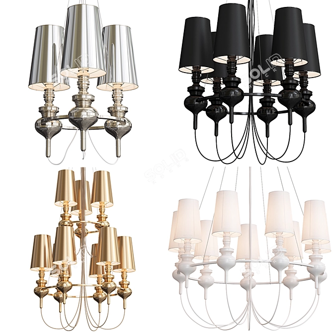 Elegant BLS Josephine Queen Chandelier 3D model image 1