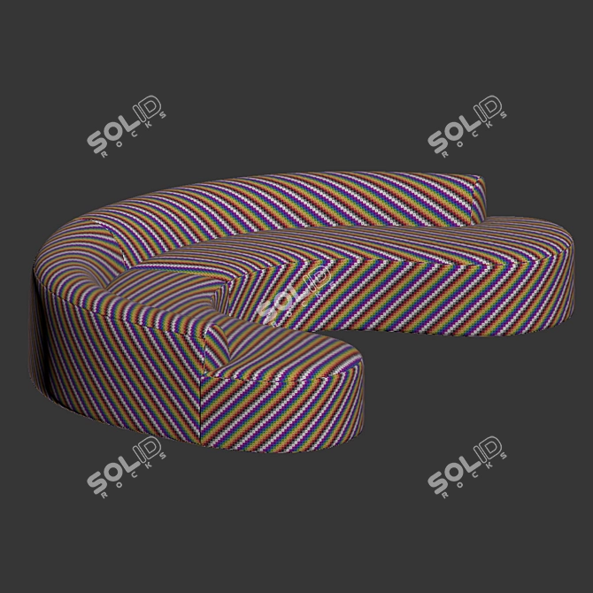 Cozy Corner Sectional Sofa 3D model image 5