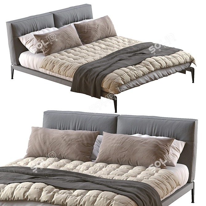 Flexform Adda Bed: Stylish and Comfortable 3D model image 1