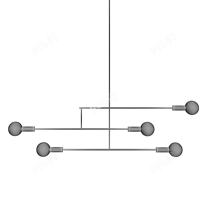 Triple Arm Mobile Light 3D model image 4