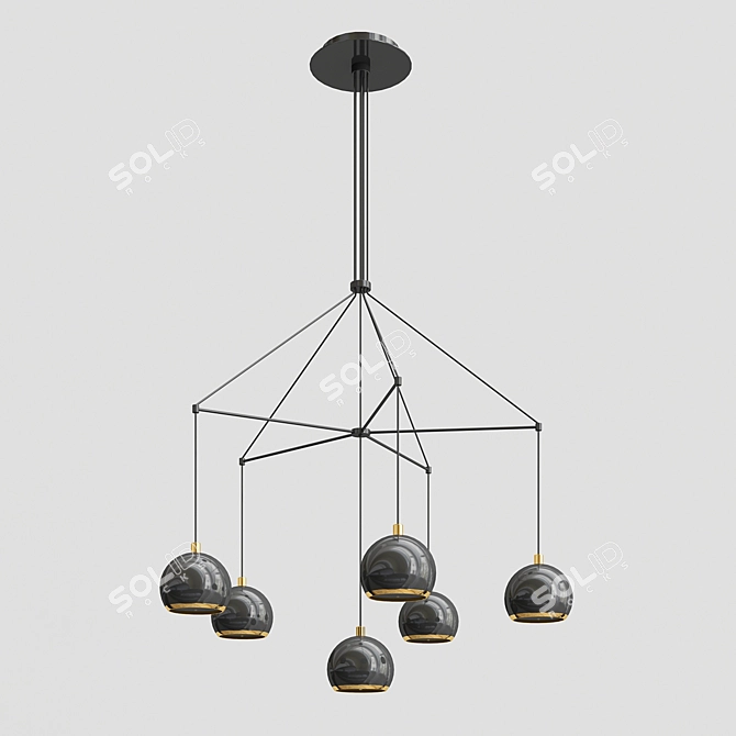 Elegant Lumion Chandelier: Illuminate Your Space 3D model image 1