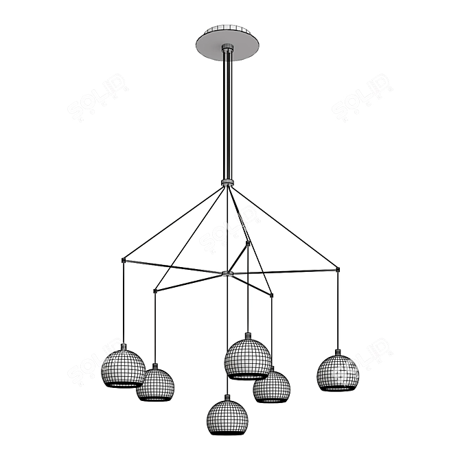 Elegant Lumion Chandelier: Illuminate Your Space 3D model image 2