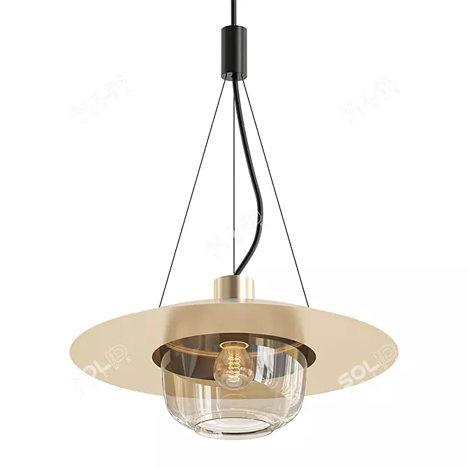 Industrial Loft Pendant Light ROSIN 3D model image 1