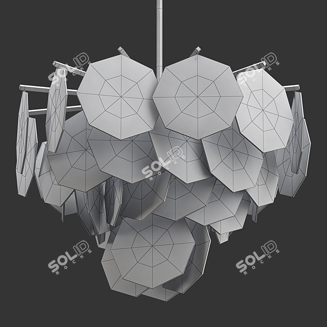 Elegant Nimbus Pendant Lamp 3D model image 2