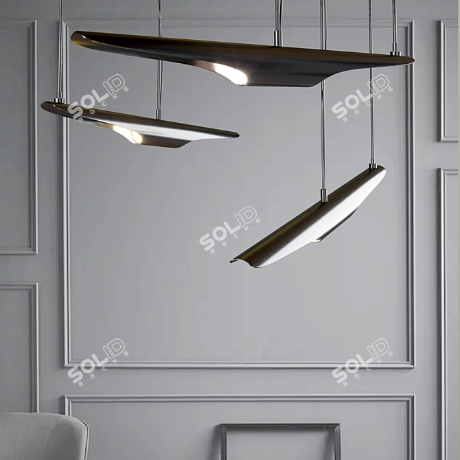 Minimalist Coltrane Pendant Light 3D model image 5