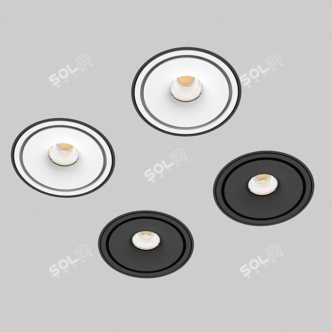 Orbita FlexSpot: Versatile Recessed Ceiling Light 3D model image 3