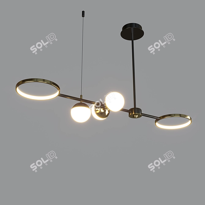 Modern LED Pendant Light 3D model image 2