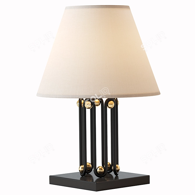 Elegant Wave Table Lamp 3D model image 1