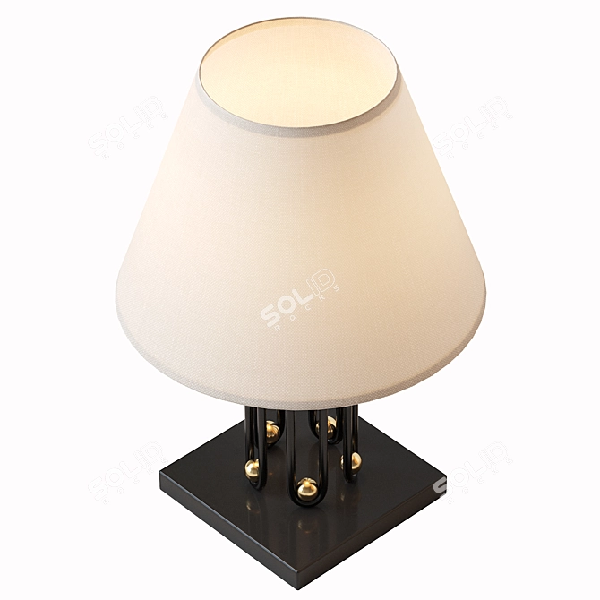 Elegant Wave Table Lamp 3D model image 2