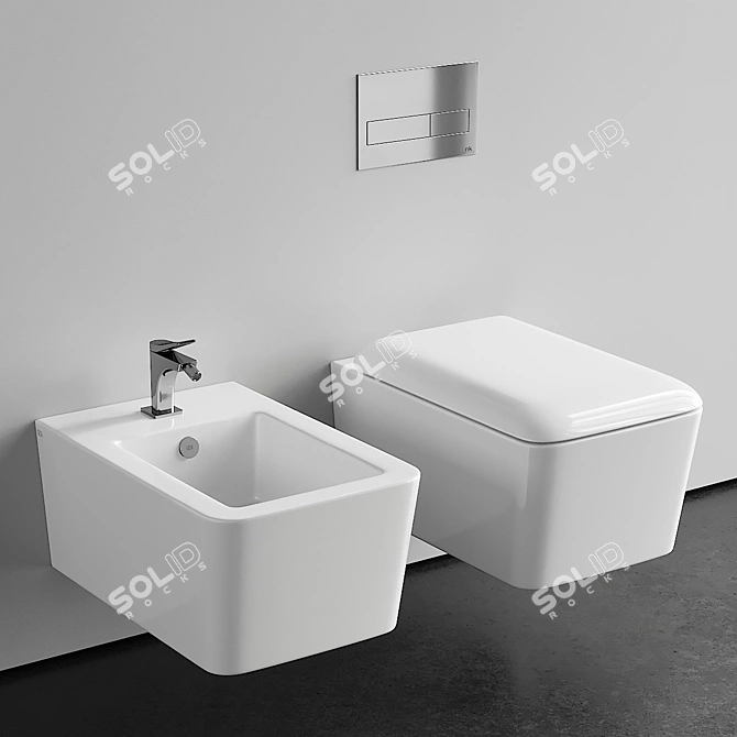 Gessi Rettangolo Wall-Hung WC 3D model image 1