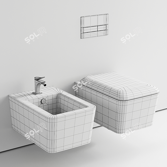 Gessi Rettangolo Wall-Hung WC 3D model image 5