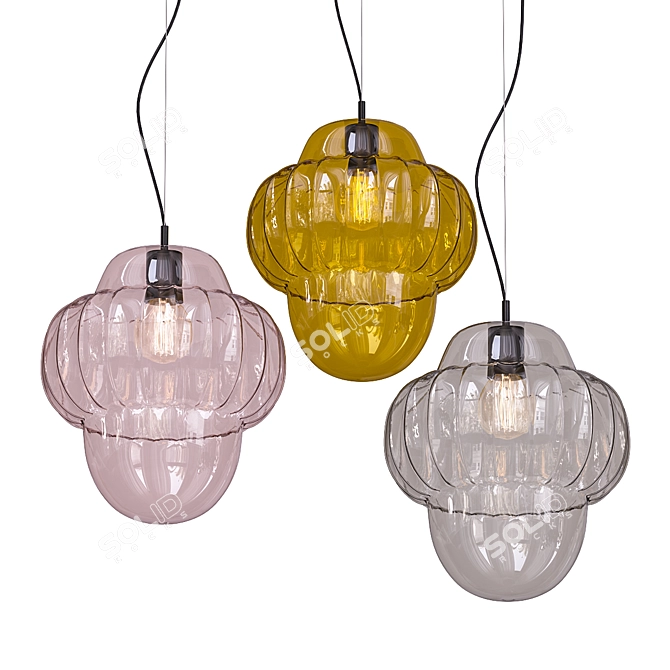 Elegant OROUND Glass Pendant Lamp 3D model image 1