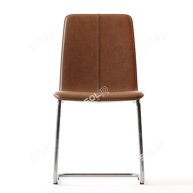 Pony Luxury Leather Chair 3D model image 3
