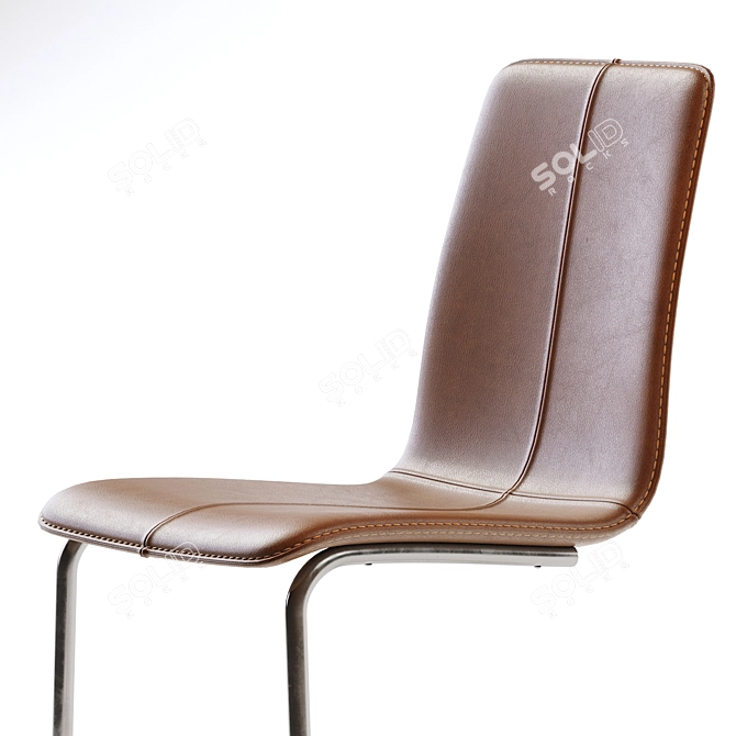 Pony Luxury Leather Chair 3D model image 6