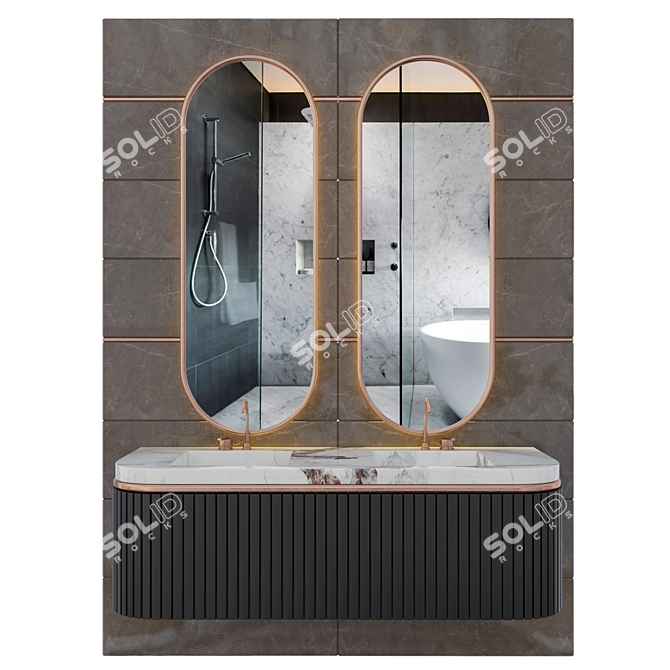 Versatile Bathroom Design Bundle 3D model image 4