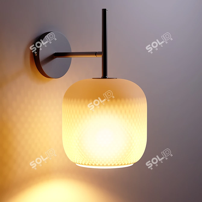 Elegant Misuto Dark Grey Wall Lamp 3D model image 3