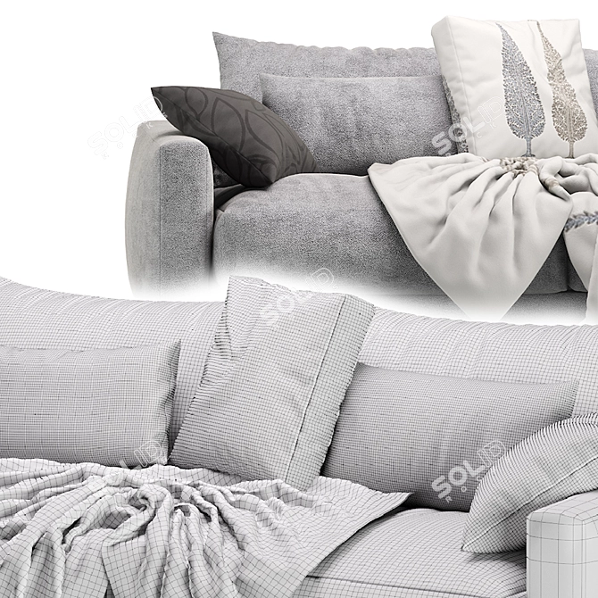 Elegant Linteloo Mauro 2-Seat Sofa 3D model image 7