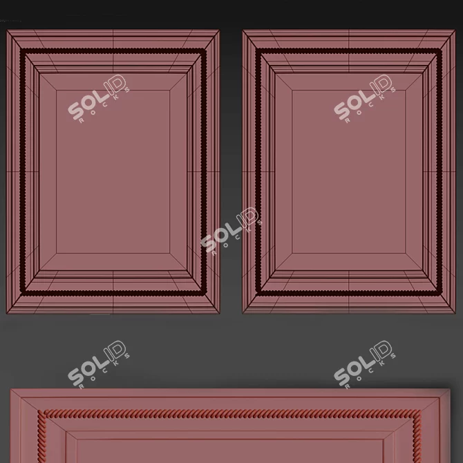 Premium Vintage Picture Frame 3D model image 2