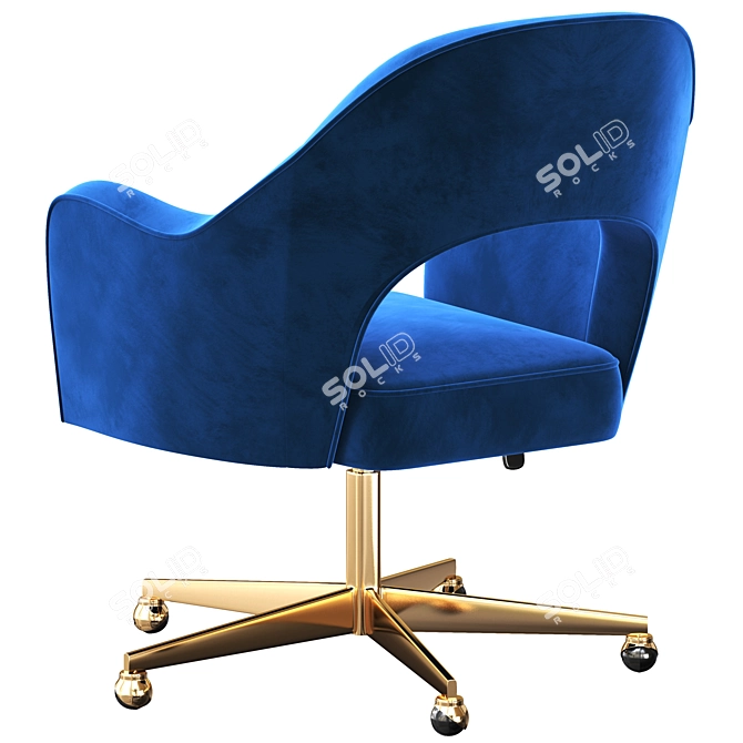 Modern Fayette Swivel Desk Chair 3D model image 3