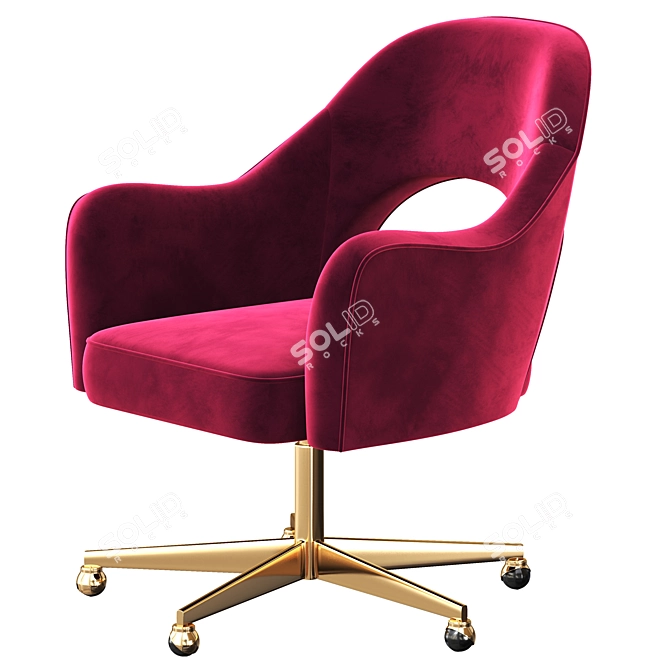 Modern Fayette Swivel Desk Chair 3D model image 6