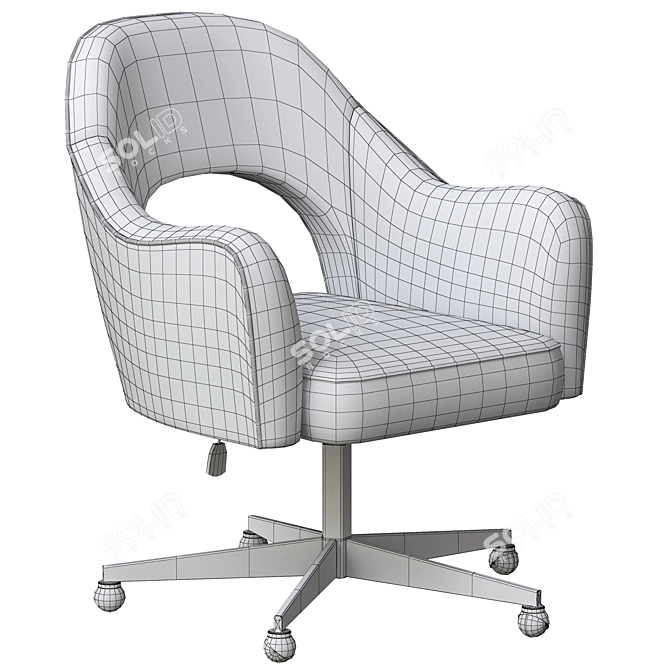 Modern Fayette Swivel Desk Chair 3D model image 7