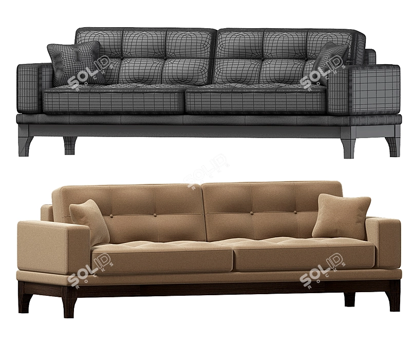 Foster: Comfortable and Versatile Sofa 3D model image 3