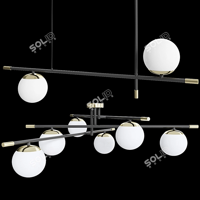 Vintage Pendant Ceiling Lamp 3D model image 2