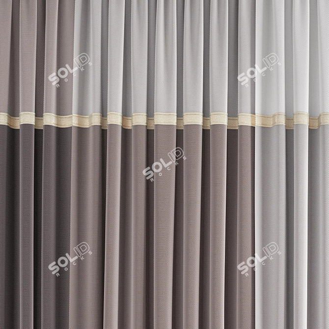 Polygonal Model Curtain Set 3D model image 5