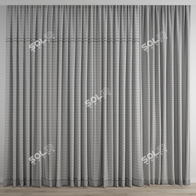 Polygonal Model Curtain Set 3D model image 8