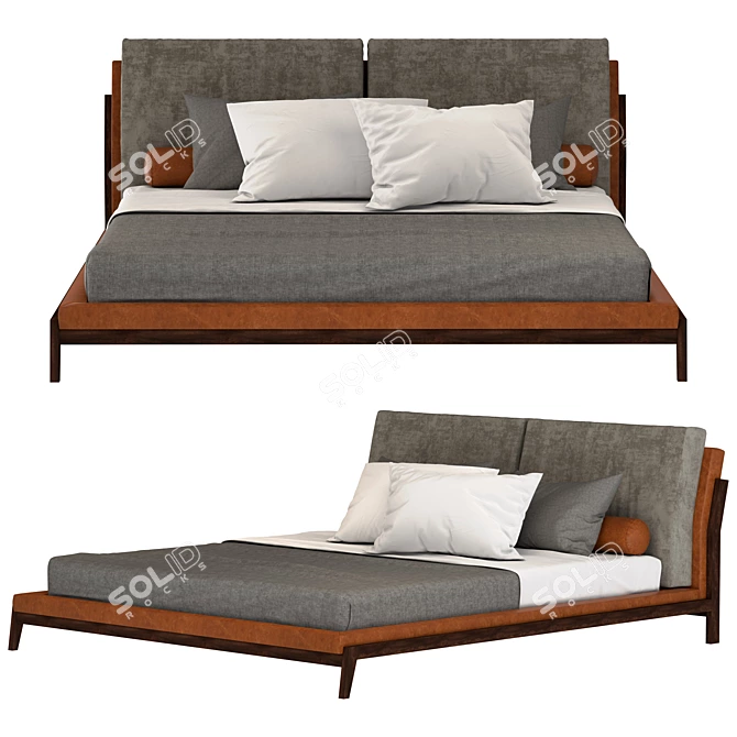 Ultra-Luxe Bed 02 with V-Ray 3D model image 1