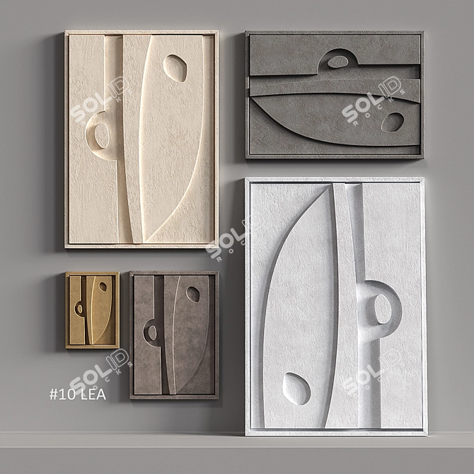 Title: Relief Shadows Wall Art 3D model image 1