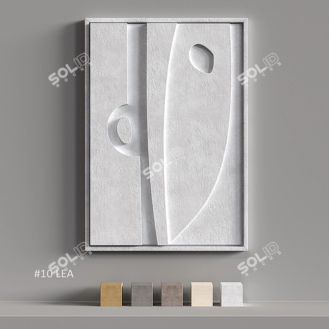 Title: Relief Shadows Wall Art 3D model image 2