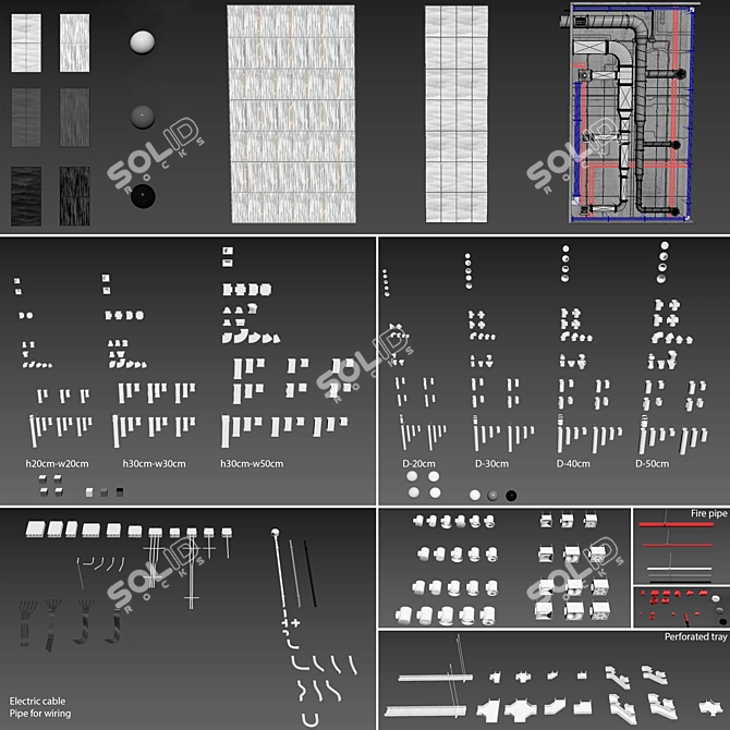 All-in-One Decorative Ceiling Set 3D model image 5